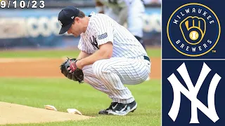 New York Yankees Highlights: vs Milwaukee Brewers | 9/10/23