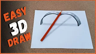 easy 3d draw: how to draw easy 3d drawing on paper