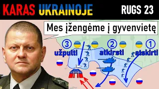 Rugs 23: Geniali Taktika! Ukrainiečiai ĮŽENGIA Į SEKANČIĄ RUSŲ TVIRTOVĘ LINIJOJE | Karas Ukrainoje