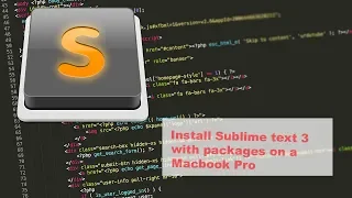 how to setup mac for web development . sublime text 3 packages installation