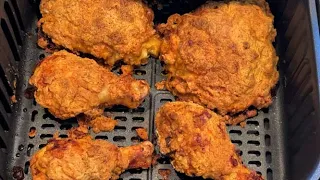 AIR FRYER POPEYES CRISPY FRIED CHICKEN | Step by Step Easy Healthy Spicy Fried Chicken | JoyOuce