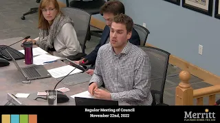 City of Merritt Council meeting 2022-11-22