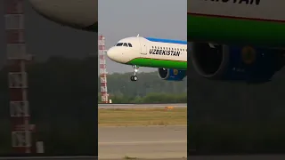 Посадка Airbus A321neo авиакомпании Uzbekistan Airways 🇺🇿👏