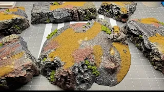 Ancient Volcanic Terrain for Necromunda Ash Waste, Star Wars, wargaming, & scifi roleplaying games.