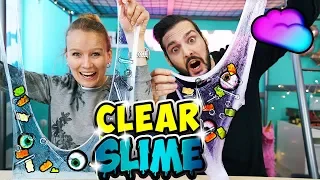 CLEAR SLIME CHALLENGE Schleim mit GUTEN & SCHLECHTEN Zutaten vermischen! Wer gewinnt? Kathi vs Kaan