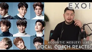 Vocal Coach Reacts! EXO(엑소)- Acoustic Session + Lady Luck +(시선둘,시선하나)What If..