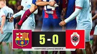 Barcelona vs antwerp (5-0) highlights_ all_goals | 2023 UCL | barca vs antwerp | all goals