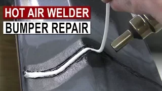 Bumper Repair with Hot Air Plastic Welder