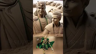 Superheroes as Sand Sculpture V2 Avengers vs Marvel- All Marvel Characters #avengers #shorts #marvel