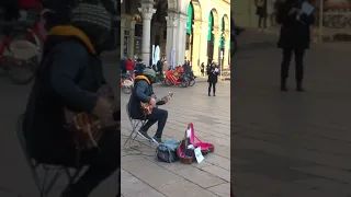 Marcello Calabrese Plays The Final Countdown (Europe-Cover) At The Square Of Duomo In Milan.