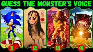 Guess Monster Voice! Sonic, Momo, Gegagedigedagedago, Choo Choo Charles Coffin Dance