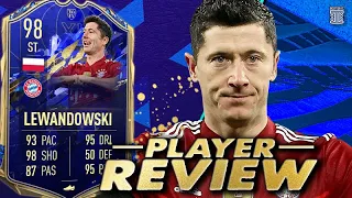 98 TOTY LEWANDOWSKI PLAYER REVIEW! TEAM OF THE YEAR LEWANDOWSKI - FIFA 22 ULTIMATE TEAM