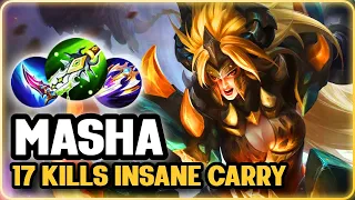I Carried my Toxic Team with 🔥 BURST MASHA | Masha Solo-Q Mythical Glory Gameplay