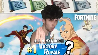 Can We Get A VICTORY ROYALE With All 4 Avatar Mythics?!?!? (Fortnite)