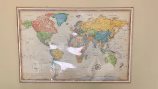 DIY World Map Frame Project