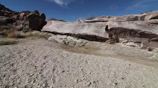 Olive Oatman first camp of captivity. Natural dam location of petroglyphs