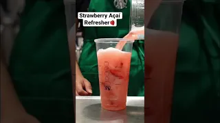 🍓Starbucks Strawberry Açaí Refresher #shorts #asmr