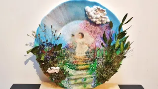 Объемный декупаж тарелки | Volume decoupage of the plate  ♡Florentina David