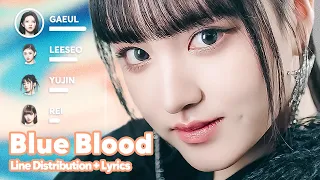IVE - Blue Blood (Line Distribution + Lyrics Karaoke) PATREON REQUESTED