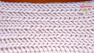 Beautiful crochet stitch! Herringbone Double / single. 2 row repeat! 🤩🌸