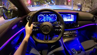 New MERCEDES E-CLASS 2021 - Night POV test drive (PURE DRIVING) E220d FACELIFT