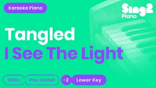 I See The Light - Mandy Moore, Zachary Levi (Lower Key) Karaoke Piano