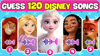 Guess The Best 120 DISNEY SONGS Of All Time |Who SING Better? Elsa,Rapunzel,Moana,Lion King |NT Quiz