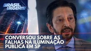 Datena questiona prefeito de São Paulo sobre iluminação