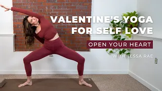 Valentine's Day Yoga for Self Love | Open Your Heart | Tessa Rae Yoga