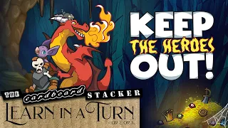 How to Play KEEP THE  HEROES OUT! (Blueh Games) | Learn in a Turn | The Cardboard Stacker