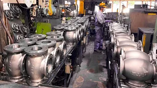 Process for mass producing Japanese large valves. Japan's largest comprehensive valve factory.