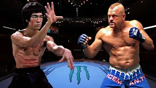 BRUCE LEE VS CHUCK LIDDELL 😱🔥*LEGENDARY* (EA SPORTS UFC 4) UFC KNOCKOUTS | BRUCE LEE FIGHT | UFC 4