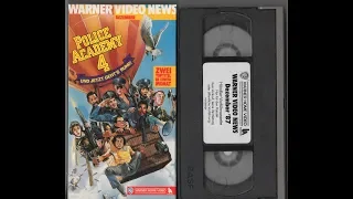 Warner Video News - Dezember 1987 VHS (Police Academy, John Goodman, Christopher Plummer)