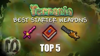 Terraria 1.3.5 - Top 5 BEST STARTER (pre-hardmode) WEAPONS (OVERPOWERED) - DEFEAT ANY PHM BOSS