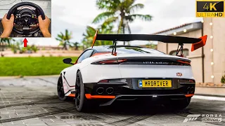 Aston Martin DBS Superleggera - Forza Horizon 5 | Steering wheel gameplay 4k 60Fps