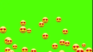 Floating Emoji Overlay Love - Green Screen [FREE USE]