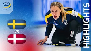 SWEDEN v DENMARK - Round-robin game Highlights - LGT World Women’s Curling Championship 2023