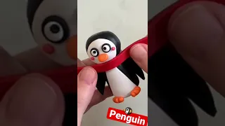 Making a CHRISTMAS PENGUIN with Polymer Clay 🐧