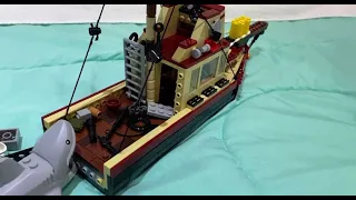 Lego Jaws Quint/Shark’s Death