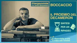 Boccaccio, Il Proemio del Decameron SINTESI