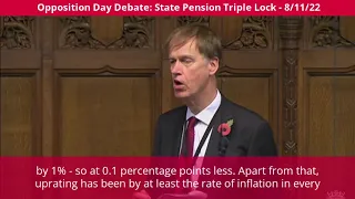 Stephen speaks in pensions triple lock debate