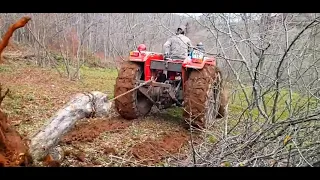 Top 10 Dangerous tree stump/root removal with tractors & trucks! Amazing lit skill compilation, 2021