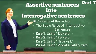 Assertive to Interrogative | Convert assertive into interrogative | Transformation of sentences