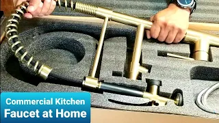 How to install Kitchen Faucet Commercial Style, Brushed Gold EKRTE