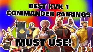 BEST KVK 1 COMMANDER PAIRINGS MUST USE! RISE OF KINGDOMS