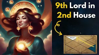 9TH LORD of Luck & Fortune in 2ND HOUSE of a Birth Chart in Vedic Astrology | Soma Vedic Astrology