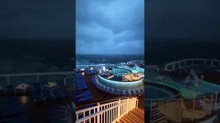 Would you be scared?😱☔️ #storm #cruiseship #waves #tsunami #travel #stuckatsea #boat #carnival