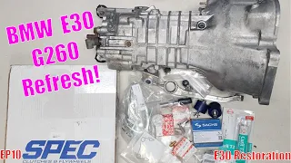 E30 Restoration EP10 | BMW G260 Manual Transmission Refresh With Garagistic Shifter And Bushing Kit!