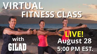 Live workout this Sunday, August 28th at 5:00pm east.