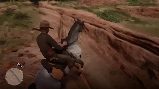 Не допрыгнул, лошадь не выжила.  Мармок RDR2